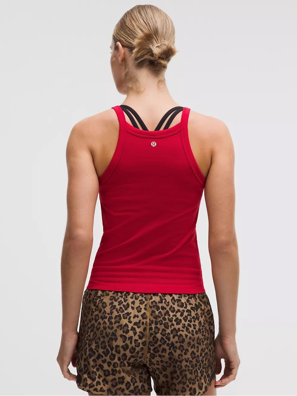 Matching Red Lululemon Set - Wunder Under Leggings & Tank Top - Picture 5 of 7